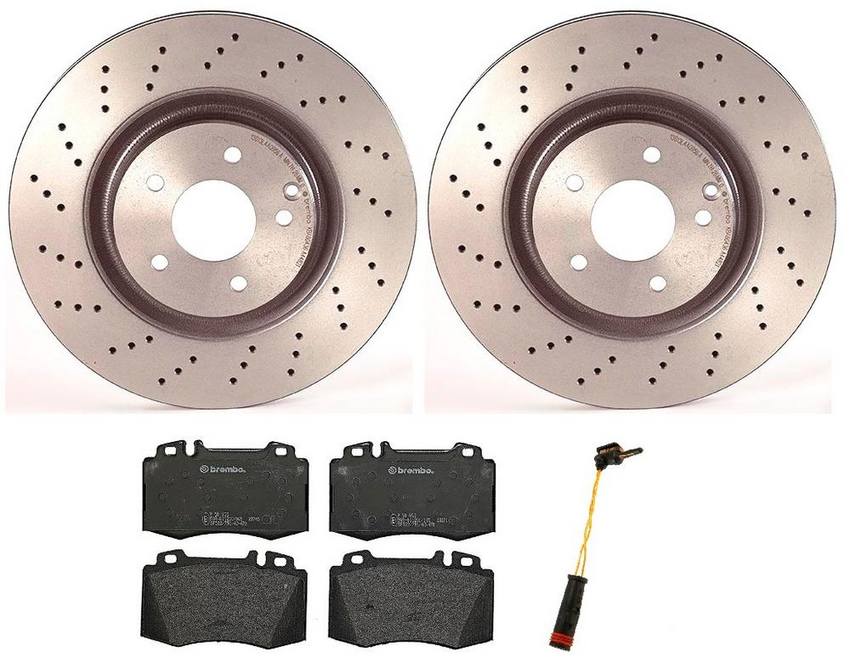 Mercedes Brakes Kit - Brembo Pads and Rotors Front (330mm) (Low-Met) 005420952041 - Brembo 1523302KIT